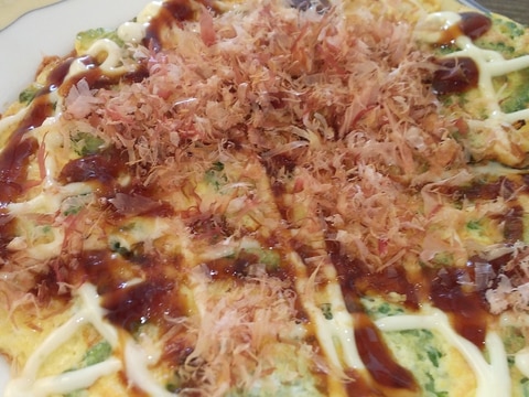 ほどよい苦み⭐ゴーヤと豆腐のお好み焼